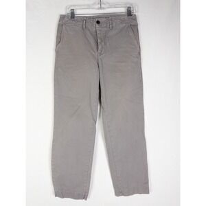 Billy Reid Chino Pants Mens 32 Gray Canvas Flat Front Pockets Cotton